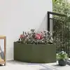 Image de vidaXL Jardinière d'Angle Vert olive 60 x 60 x 35 cm Acier