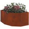 Image de vidaXL Jardinière d'angle Rouillé 60 x 60 x 35 cm Acier patiné