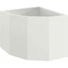 Image de vidaXL Jardinière d'angle Blanc 45 x 45 x 35 cm Acier, Jardin et Terrasse, Jardinière en Acier, Boîte à Fleurs Durable, Conteneur Extérieur, Décor pour Plantes