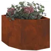 Image de vidaXL Jardinière d'angle Rouillé 45 x 45 x 35 cm Acier patiné