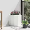 Image de vidaXL Jardinière d'Angle Blanc 30 x 30 x 35 cm Acier