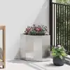 Image de vidaXL Jardinière d'Angle Argent 30 x 30 x 35 cm Acier inoxydable