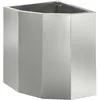 Image de vidaXL Jardinière d'angle Argent 30 x 30 x 35 cm Acier galvanisé, Jardin et Terrasse, Jardinière en Acier, Boîte à Fleurs Durable, Conteneur Extérieur, Décor pour Plantes