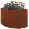 Image de vidaXL Jardinière d'angle Rouillé 60 x 60 x 50 cm Acier patiné