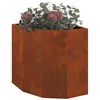 Image de vidaXL Jardinière d'angle Rouillé 45 x 45 x 50 cm Acier patiné