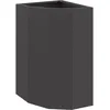 Image de vidaXL Jardinière d'angle Noir 30 x 30 x 50 cm Acier, Jardin et Terrasse, Jardinière en Acier, Boîte à Fleurs Durable, Conteneur Extérieur, Décor pour Plantes