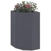 Image de vidaXL Jardinière d'angle Anthracite 30 x 30 x 50 cm Acier, Bac à Plantes extérieur, jardinière en Acier Durable, Gain de Place, Coin, déco Moderne pour Fleurs