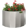 Image de vidaXL Jardinière Argent 60 x 30 x 35 cm Acier Inoxydable, Jardin et terrasse, Pot de Fleurs résistant, Contenant décoratif, Support en Acier, Accent pour Le Jardin