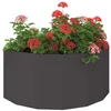 Image de vidaXL Jardinière Noir 120 x 60 x 50 cm Acier, Jardin et terrasse, Pot de Fleurs résistant, Contenant décoratif, Support en Acier, Accent pour Le Jardin