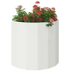 Image de vidaXL Jardinière Blanc 60 x 30 x 50 cm Acier, Jardinier en Acier, Support de Plantes, déco extérieure, Pot Durable, Accent de Serre, Pot terrasse