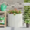 Image de vidaXL Jardinière Blanc 60 x 30 x 50 cm Acier