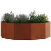 Image de vidaXL Jardinière Rouillé 120 x 120 x 35 cm Acier patiné