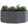 Image de vidaXL Jardinière Anthracite 90 x 90 x 35 cm Acier, Jardins et terrasses, jardinières Modernes en Acier, Pots Ronds, déco de Patio pour Exposer Vos Plantes