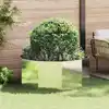 Image de vidaXL Jardinière Argent 120 x 120 x 50 cm Acier inoxydable