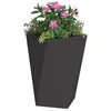 Image de vidaXL Jardinière 2 pcs Noir 50 x 50 x 75 cm Acier, Jardin et Terrasse, Bac à Plantes Résistant en Acier Rectangulaire, Idéal pour Décor et Présentation
