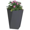Image de vidaXL Jardinière 2 pcs Anthracite 50 x 50 x 75 cm Acier, Jardin et Terrasse, Bac à Plantes Résistant en Acier Rectangulaire, Idéal pour Décor et Présentation