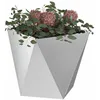 Image de vidaXL Jardinière Argent 40 x 40 x 40 cm Acier galvanisé, Jardin et Terrasse, Bac à Plantes Résistant en Acier Rectangulaire, Idéal pour Décor et Présentation