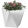 Image de vidaXL Jardinière 2 pcs Argent 50 x 50 x 50 cm Acier Inoxydable, Jardin et terrasse, bac à Fleurs en Acier Robuste, boîte rectangulaire pour déco de Patio