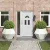Image de vidaXL Jardinière 2 pcs Blanc 100 x 100 x 80 cm Acier