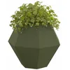 Image de vidaXL Jardinière Vert Olive 100 x 100 x 80 cm Acier, Jardin et terrasse, bac à Fleurs Solide, Support rectangulaire, décor d'herbes et Verdure, boîte