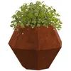 Image de vidaXL Jardinière Rouillé 50 x 50 x 40 cm, Bac à Fleurs extérieur, Support Robuste pour Plantes, décor de Jardin, Pot rectangulaire en Acier