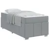 Image de vidaXL Cadre de lit avec Matelas Gris Clair 80 x 200 cm Tissu