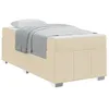 Image de vidaXL Cadre de lit avec Matelas Crème 80 x 200 cm Tissu, Chambre Moderne, lit avec Box Spring Confortable, Cadre en Tissu Durable, Solutions Sommeil relaxantes, Design Contemporain