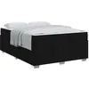 Image de vidaXL Cadre de lit avec Matelas Noir 160 x 200 cm Tissu, Chambre Moderne, lit avec Box Spring Confortable, Cadre en Tissu Durable, Solutions Sommeil relaxantes, Design Contemporain