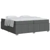 Image de vidaXL Cadre de lit avec Matelas Gris foncé 200 x 200 cm Tissu