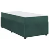 Image de vidaXL Cadre de lit avec Matelas Vert foncé 80 x 200 cm Tissu, Cadre de lit Moderne Chic, Design rectangulaire, Meuble Durable pour Chambre, Espace Sommeil Confortable