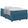 Image de vidaXL Cadre de lit avec Matelas Bleu 120 x 190 cm Tissu, Cadre de lit Moderne Chic, Design rectangulaire, Meuble Durable pour Chambre, Espace Sommeil Confortable