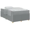 Image de vidaXL Cadre de lit avec Matelas Gris Clair 120 x 200 cm Tissu, Lit Moderne, Cadre en Bois, sommier Robuste, Matelas à Ressorts et Forme rectangulaire