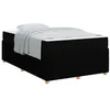 Image de vidaXL Cadre de lit avec Matelas Noir 120 x 200 cm Tissu, Lit Moderne, Cadre en Bois, sommier Robuste, Matelas à Ressorts et Forme rectangulaire