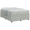 Image de vidaXL Cadre de lit avec Matelas Gris Clair 160 x 200 cm Tissu, Cadre de lit Moderne Chic, Design rectangulaire, Meuble Durable pour Chambre, Espace Sommeil Confortable