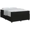 Image de vidaXL Cadre de lit avec Matelas Noir 160 x 200 cm Tissu, Cadre de lit Moderne Chic, Design rectangulaire, Meuble Durable pour Chambre, Espace Sommeil Confortable
