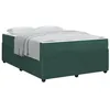 Image de vidaXL Cadre de lit avec Matelas Vert foncé 160 x 200 cm Tissu, Cadre de lit Moderne Chic, Design rectangulaire, Meuble Durable pour Chambre, Espace Sommeil Confortable