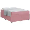 Image de vidaXL Cadre de lit avec Matelas Rose 160 x 200 cm Tissu, Cadre de lit Moderne Chic, Design rectangulaire, Meuble Durable pour Chambre, Espace Sommeil Confortable