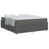 Image de vidaXL Cadre de lit avec Matelas Gris foncé 180 x 200 cm Tissu, Lit Moderne, Cadre en Bois, sommier Robuste, Matelas à Ressorts et Forme rectangulaire