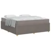 Image de vidaXL Cadre de lit avec Matelas Taupe 180 x 200 cm Tissu, Lit Moderne, Cadre en Bois, sommier Robuste, Matelas à Ressorts et Forme rectangulaire