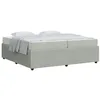 Image de vidaXL Cadre de lit Gris Clair 200 x 200 cm Tissu