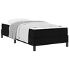 Image de vidaXL Lit à Ressorts avec Matelas Noir 80 x 200 cm Tissu, Cadre de lit Moderne, lit rectangulaire, Ressorts, Design Contemporain, Bois renforcé, Plateforme Confortable