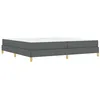 Image de vidaXL Lit à Ressorts avec Matelas Gris foncé 200 x 200 cm Tissu, Lit Chic en Tissu, avec tiroir Pratique, Matelas Box Spring Solide, Design Ergonomique et Confortable
