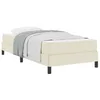 Image de vidaXL Cadre de lit avec Matelas Crème 100 x 200 cm Tissu, Cadre de lit Moderne, Design rectangulaire, Confort Multi-Zone avec Matelas à Ressorts ensachés