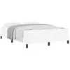 Image de vidaXL Cadre de lit avec Matelas Blanc Pur 140 x 190 cm Tissu, Cadre de lit Moderne, Design rectangulaire, Confort Multi-Zone avec Matelas à Ressorts ensachés