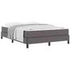 Image de vidaXL Cadre de lit avec Matelas Gris 140 x 190 cm Tissu, Cadre de lit Moderne, Design rectangulaire, Confort Multi-Zone avec Matelas à Ressorts ensachés