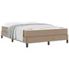 Image de vidaXL Cadre de lit avec Matelas Cappuccino 160 x 200 cm Tissu, Cadre de lit Moderne, Design rectangulaire, Confort Multi-Zone avec Matelas à Ressorts ensachés