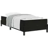Image de vidaXL Lit à Ressorts avec Matelas Noir 100 x 200 cm Tissu, Lit à Ressort rectangulaire Moderne, Meuble Durable pour la Chambre, Matelas Confortable, Cadre Solide et Style Relaxant