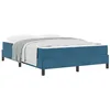 Image de vidaXL Lit à Ressorts avec Matelas Bleu foncé 140 x 200 cm Tissu, Lit à Ressort rectangulaire Moderne, Meuble Durable pour la Chambre, Matelas Confortable, Cadre Solide et Style Relaxant
