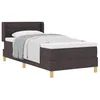 Image de vidaXL Lit à Ressorts avec Matelas Marron foncé 200 x 90 cm Tissu, Lit Box Moderne, Matelas Ressorts ensachés mi-Ferme, tête réglable, mobilier stylé pour Chambre