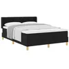 Image de vidaXL Lit à Ressorts avec Matelas Noir 200 x 140 cm Tissu, Lit Box Moderne, Matelas Ressorts ensachés mi-Ferme, tête réglable, mobilier stylé pour Chambre